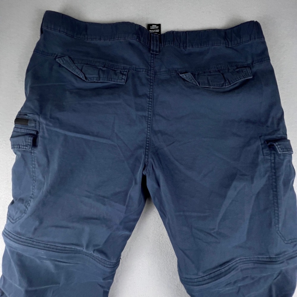BC Clothing Convertible Cargo Pants Mens XXL x 30 Blue Zip Off Hiking Utility - Picture 14 of 16